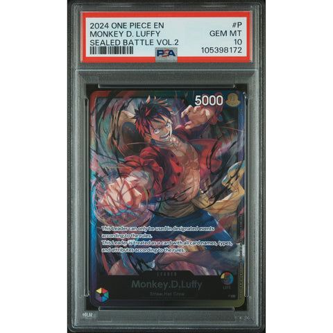 2024 ONE PIECE SEALED BATTLE VOL. 2 MONKEY D.LUFFY PROMO PSA 10 1