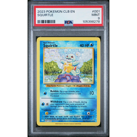 2023 POKEMON CLASSIC COLLECTION SQUIRTLE 001/034 PSA 9
