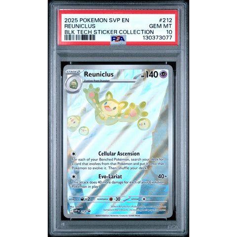 2025 POKEMON PROMO REUNICLUS TECH STICKER COLLECTION SVP212 PSA 10