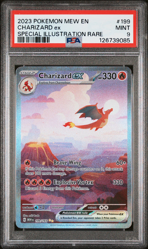2023 POKEMON 151 CHARIZARD EX SPECIAL ILLUSTRATION RARE 199/165 PSA 9