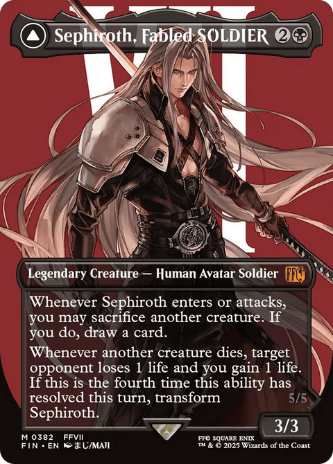 Sephiroth, Fabled SOLDIER // Sephiroth, One-Winged Angel - 382
