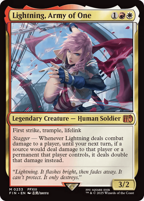 Lightning, Army of One - 233
