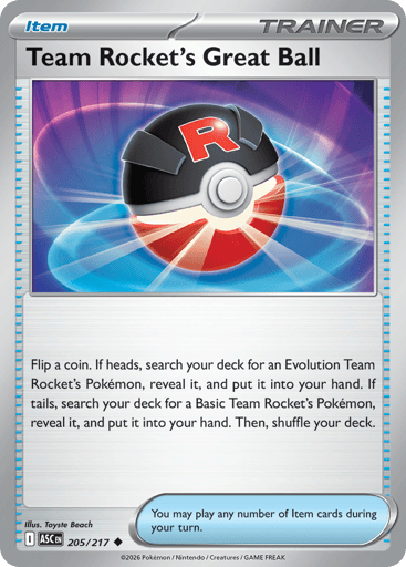 Team Rocket's Great Ball - 205/217