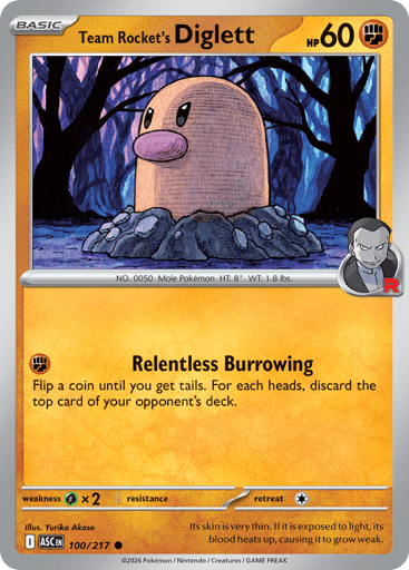 Team Rocket's Diglett - 100/217