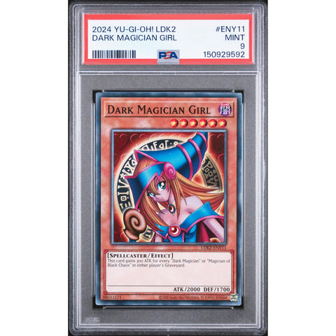 2024 YUGIOH LEGENDARY DECKS II DARK MAGICIAN GIRL ENY11 PSA 9