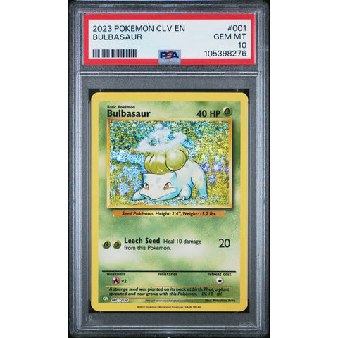 2023 POKEMON CLASSIC COLLECTION BULBASAUR 001/034 PSA 10