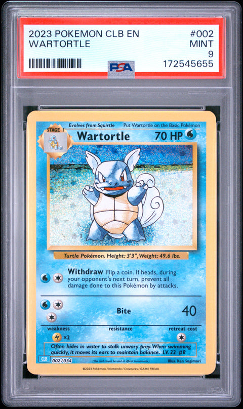 2023 POKEMON WARTORTLE 002 PSA 9