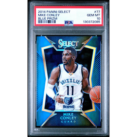 2014 PANINI PANINI SELECT MIKE CONLEY BLUE PRIZM 77 PSA 10