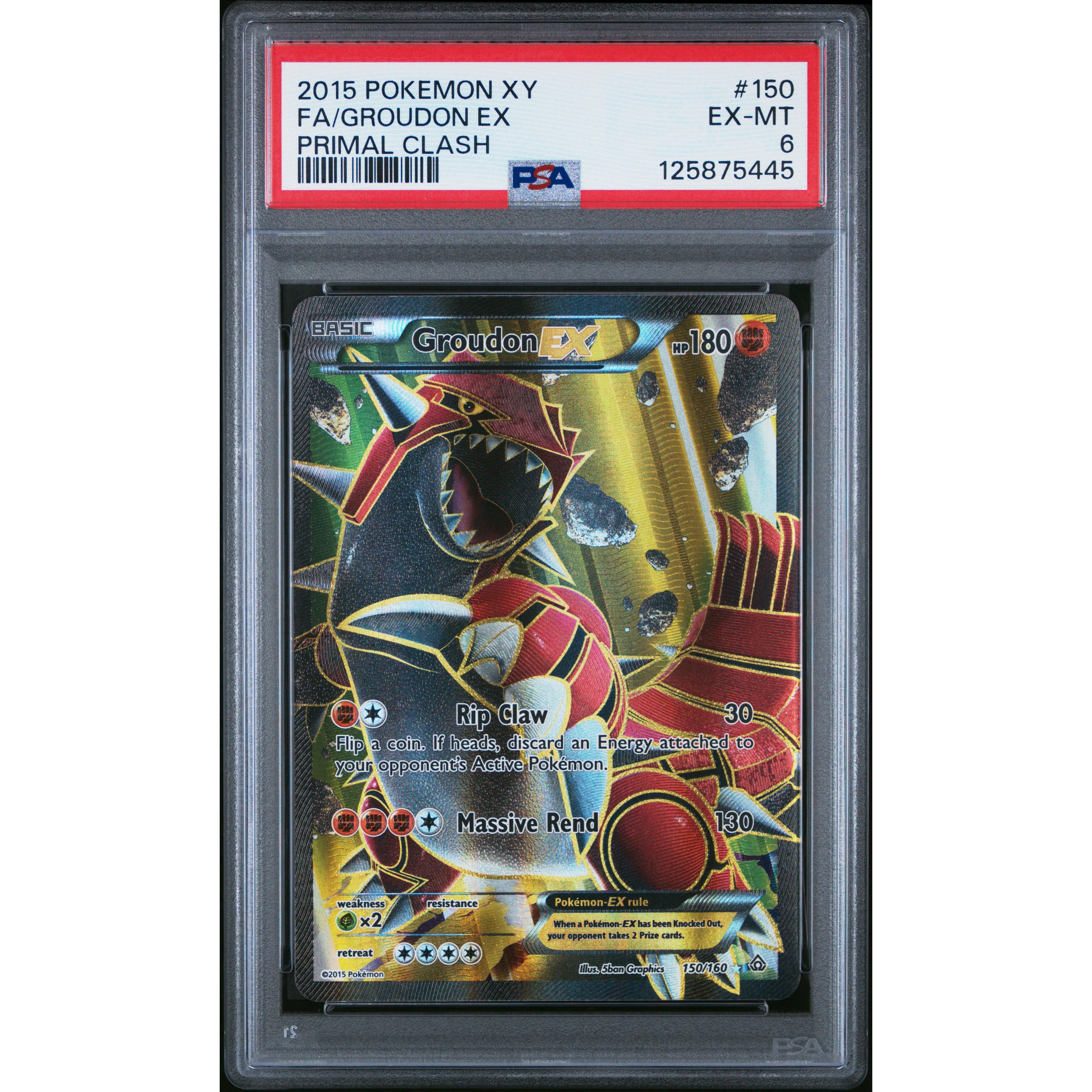 2015 POKEMON PRIMAL CLASH GROUDON EX 150/160 PSA 6 – Kollecter