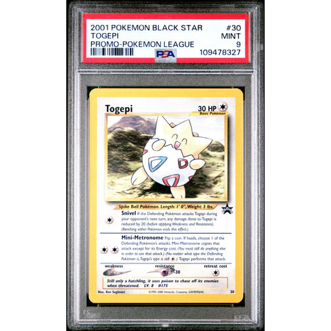 2001 POKEMON LEAGUE PROMO TOGEPI 30 PSA 9