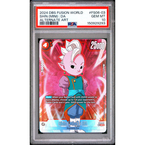 2024 DRAGON BALL SHIN (MINI) : DA ALTERNATE ART FS06-03 PSA 10