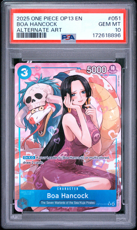 2025 ONE PIECE BOA HANCOCK ALTERNATE ART 051 PSA 10