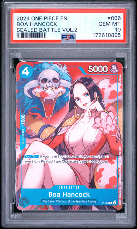 2024 ONE PIECE ONE PIECE PROMO BOA HANCOCK SEALED BATTLE VOL.2 066 PSA 10