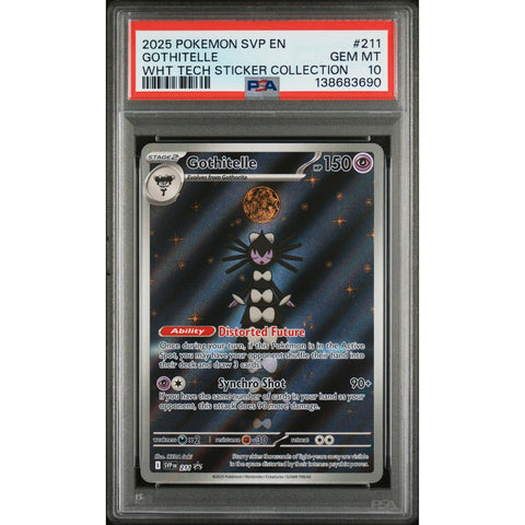 2025 POKEMON PROMO GOTHITELLE TECH STICKER COLLECTION SVP211 PSA 10