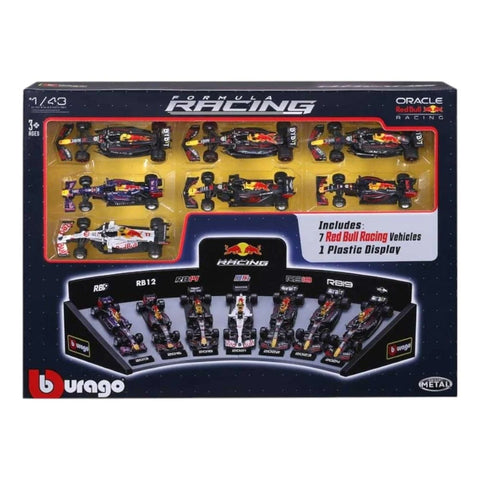 bBurago: Formula Racing Red Bull Racing - 7 Piece Collection with Display Stand