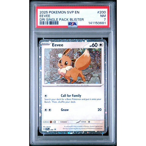 2025 POKEMON EEVEE DESTINED RIVALS SINGLE PACK BLISTER SVP 200 PSA 7