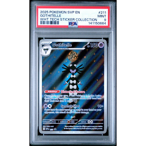 2025 POKEMON GOTHITELLE WHITE FLARE TECH STICKER COLLECTION SVP 211 PSA 9