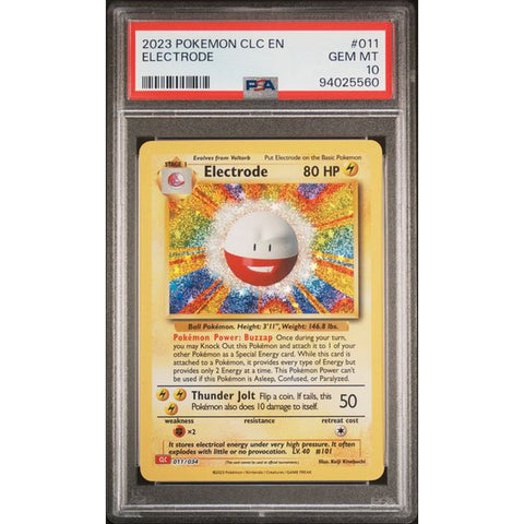 2023 POKEMON CLASSIC COLLECTION ELECTRODE 011/034 PSA 10