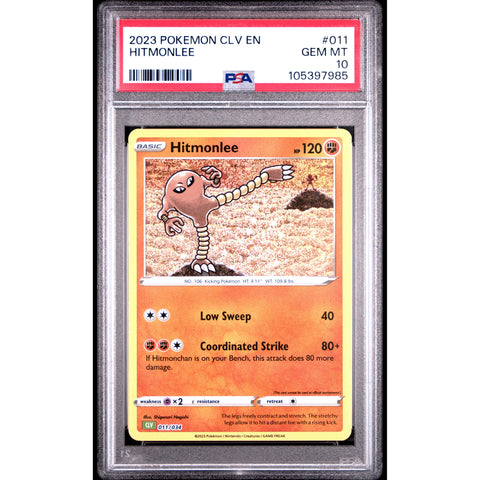 2023 POKEMON CLASSIC COLLECTION HITMONLEE 011/034 PSA 10