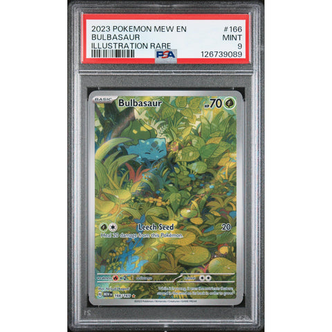 2023 POKEMON 151 BULBASAUR ILLUSTRATION RARE 166/165 PSA 9