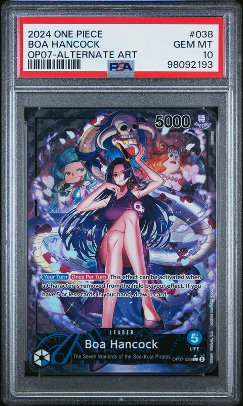 2024 ONE PIECE BOA HANCOCK ALTERNATE ART 038 PSA 10