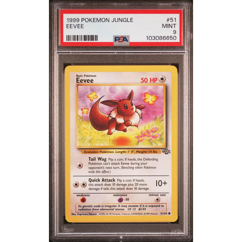 1999 POKEMON JUNGLE EEVEE 51/64 PSA 9 2