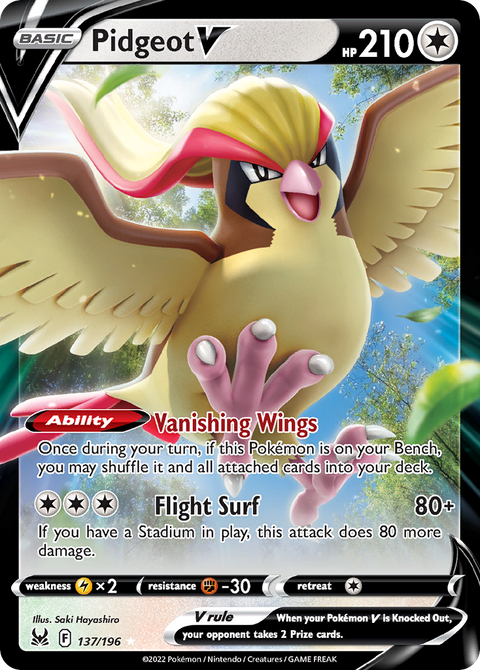 Pidgeot V - 137/196