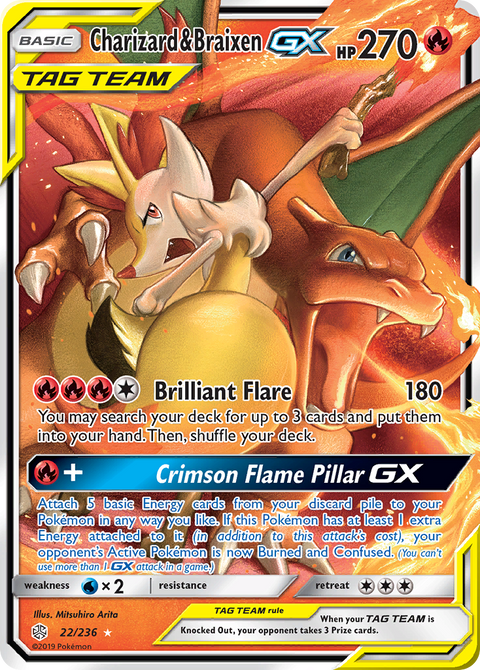 Charizard & Braixen GX - 22/236