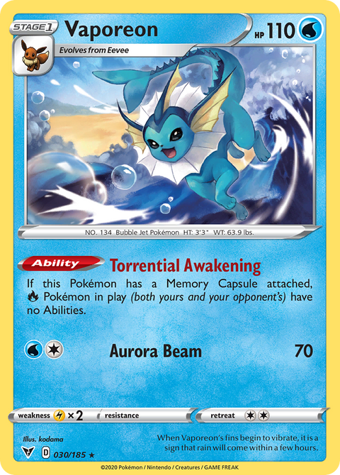 Vaporeon - 030/185