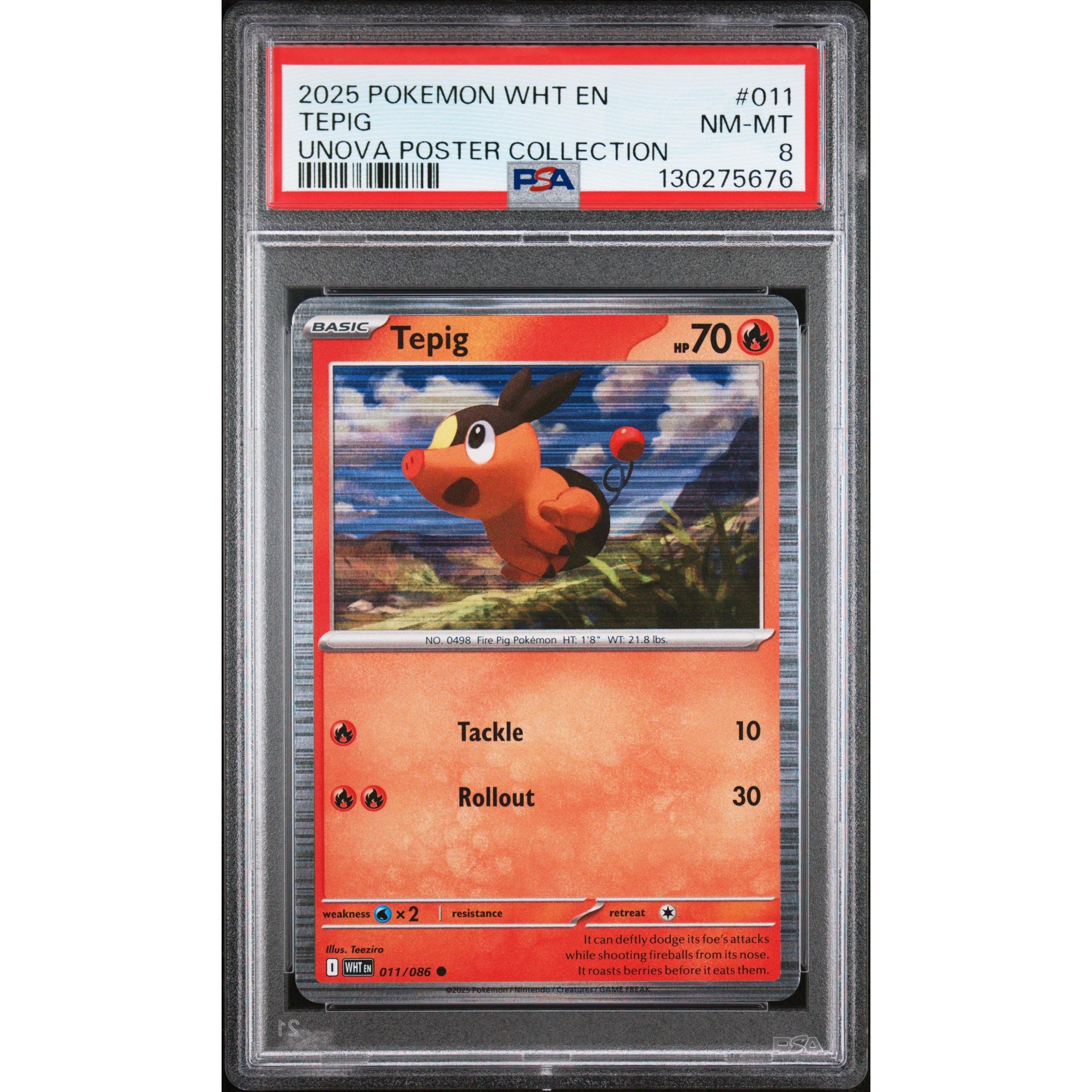 2025 POKEMON WHT EN-WHITE FLARE TEPIG UNOVA POSTER COLLECTION 011/086 ...