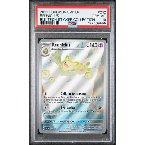 2025 POKEMON PROMO REUNICLUS TECH STICKER COLLECTION SVP212 PSA 10