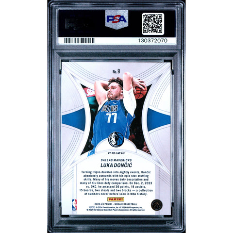 2023 PANINI PANINI MOSAIC EPIC PERFORMERS LUKA DONCIC MOSAIC 9 PSA 10
