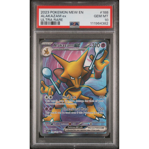 2023 POKEMON MEW 151 ALAKAZAM ULTRA RARE 188/165 PSA 10