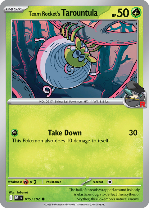Team Rocket's Tarountula - 019/182