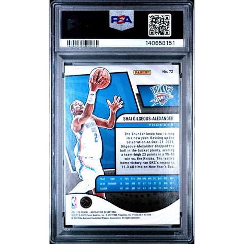 2021 PANINI PANINI REVOLUTION SHAI GILGEOUS-ALEXANDER 72 PSA 10
