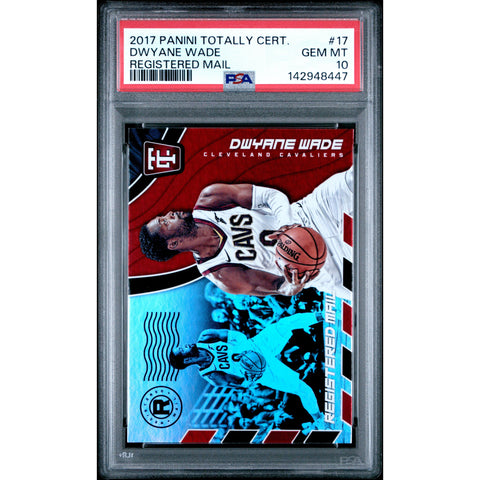 2017 PANINI PANINI TOTALLY CERTIFIED REGISTERED MAIL DWYANE WADE 17 PSA 10