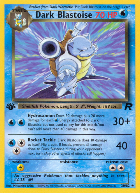 Dark Blastoise - 20/82 (1st Edition)