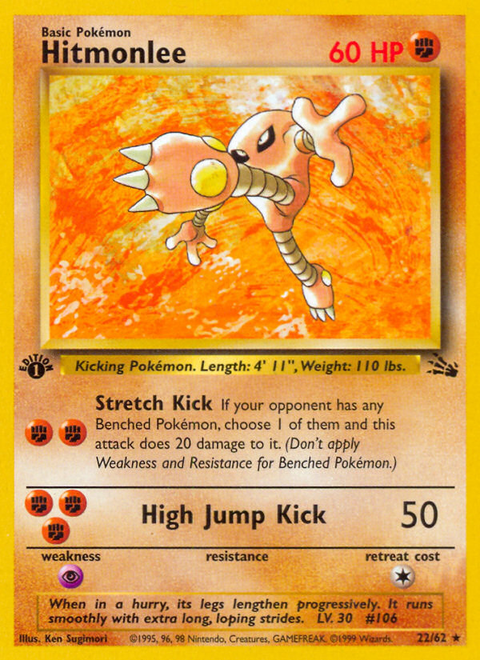 Hitmonlee - 22/62 (1st Edition)