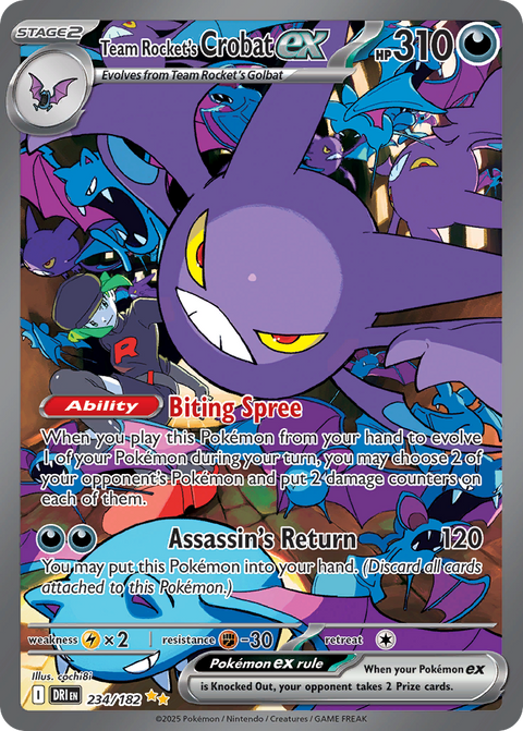 Team Rocket's Crobat EX - 234/182