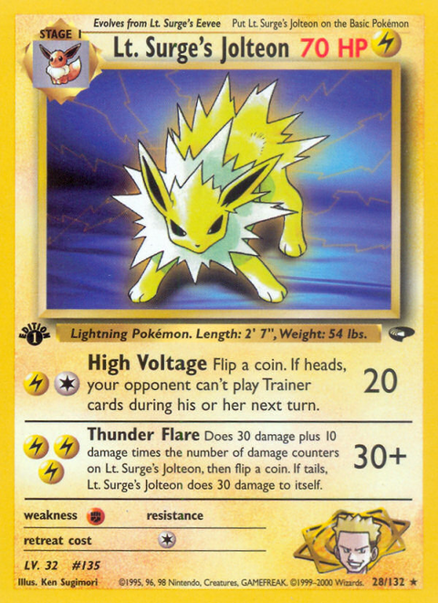 Lt. Surge's Jolteon - 28/132 (1st Edition)