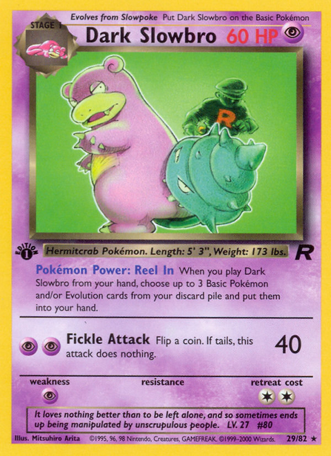 Dark Slowbro - 29/82 (1st Edition)
