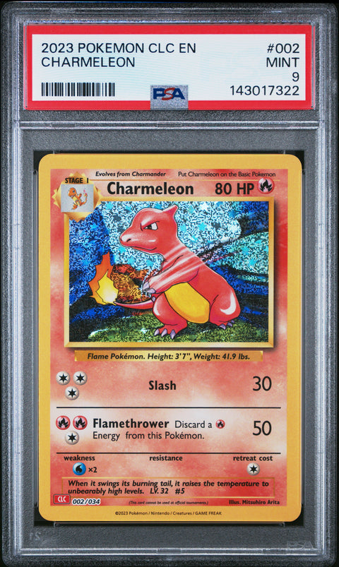 2023 POKEMON CHARMELEON CLC 002/034 PSA 9