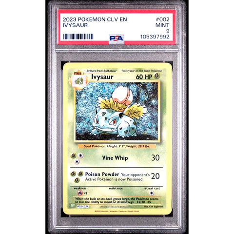 2023 POKEMON CLASSIC COLLECTION IVYSAUR 002/034 PSA 9