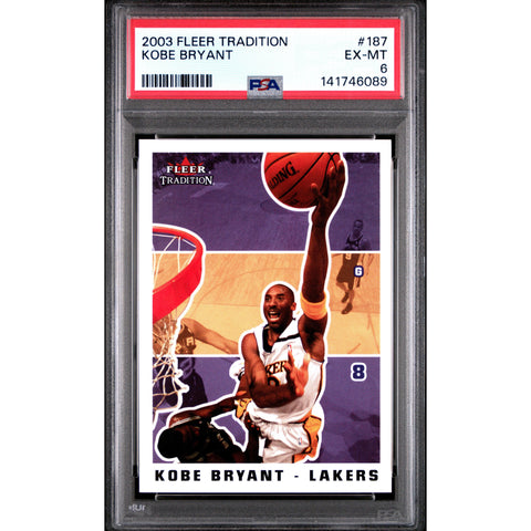 2003 FLEER FLEER TRADITION KOBE BRYANT 187 PSA 6