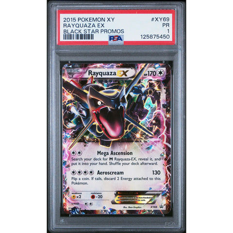 2015 POKEMON PROMO RAYQUAZA EX XY69 PSA 1