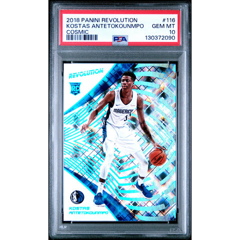 2018 PANINI PANINI REVOLUTION KOSTAS ANTETOKOUNMPO COSMIC 116 PSA 10