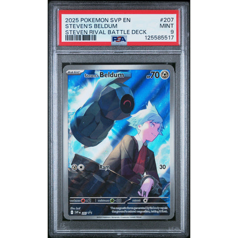 2025 POKEMON BLACK STAR PROMO STEVEN'S BELDUM STEVEN SVP207 PSA 9