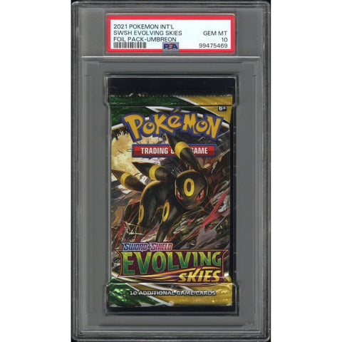 2021 POKEMON EVOLVING SKIES BOOSTER PACK PACK UMBREON PSA 10
