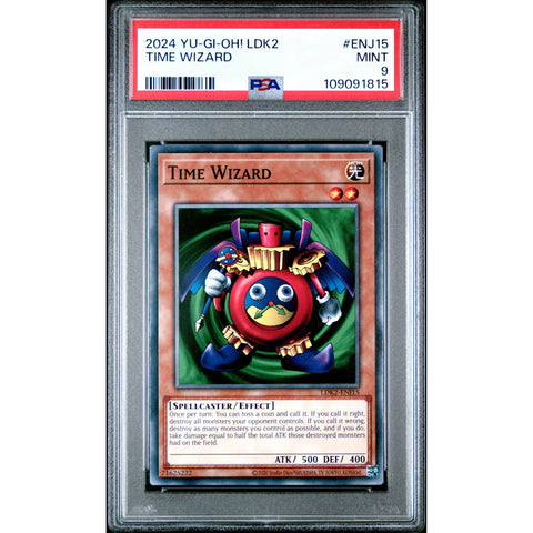 2024 YU-GI-OH LEGENDARY DECKS II TIME WIZARD ENJ15 PSA 9 Kollecter 2024 YU-GI-OH LEGENDARY DECKS II TIME WIZARD ENJ15 PSA 9 Kollecter
