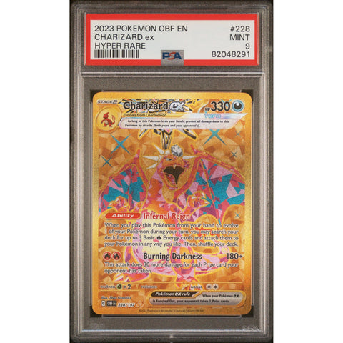 2023 POKEMON OBSIDIAN FLAMES CHARIZARD 228/197 PSA 9